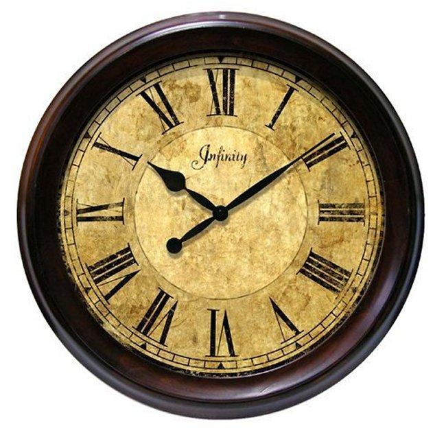 Infinity Yesteryear 20-inch Solid Wood Wall Clock - Free ...