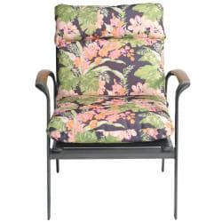 Gosi Floral All weather Outdoor Dark Grey Chair Cushion