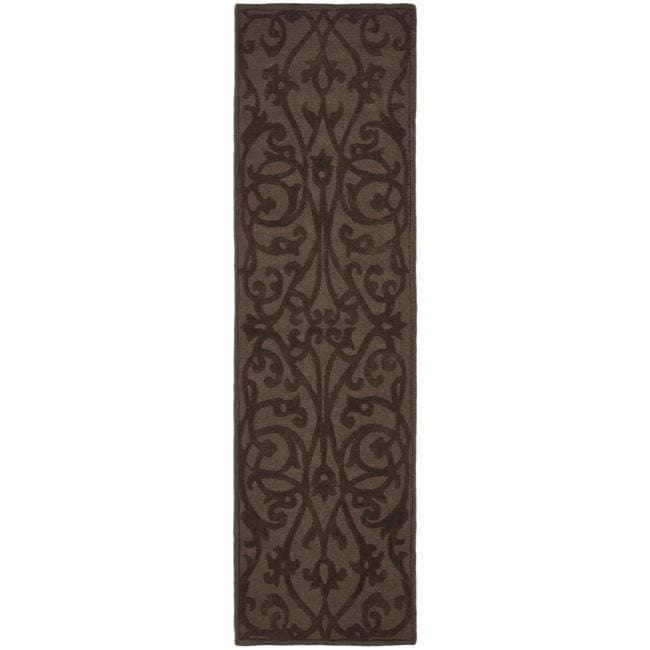 Handmade Irongate Brown New Zealand Wool Runner (23 x 8) Today $82