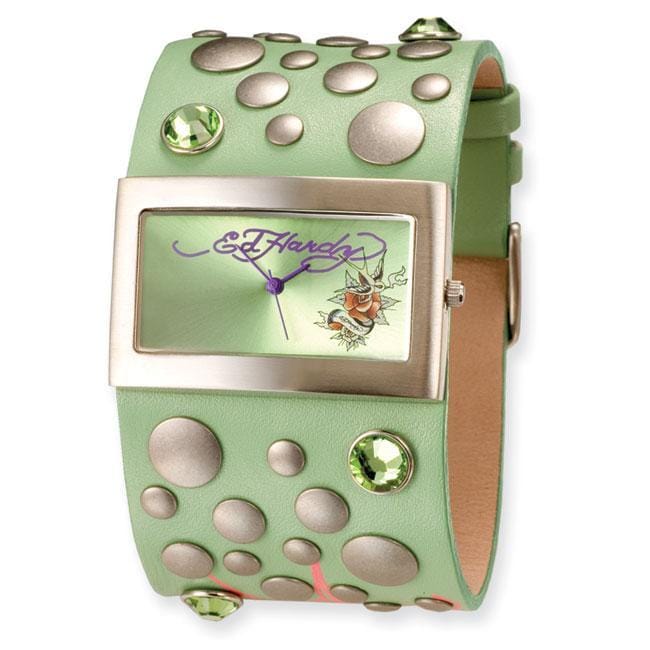 Ed Hardy Womens Love Child Green Watch