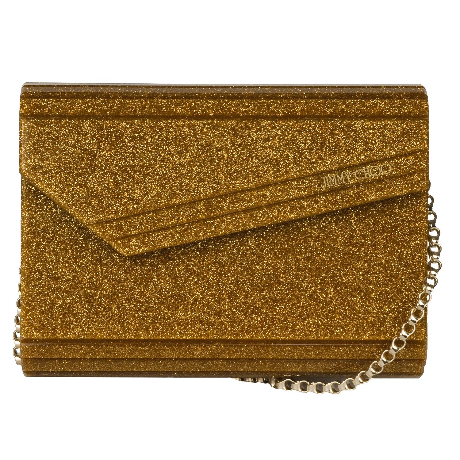 Jimmy Choo Candy Gold Glitter Clutch