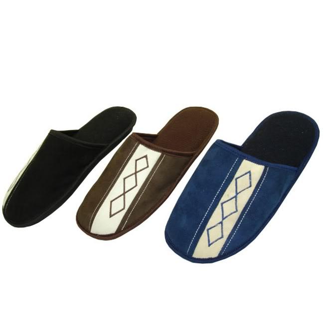 Mens Velour House Slippers (Case of 36 Pair)  