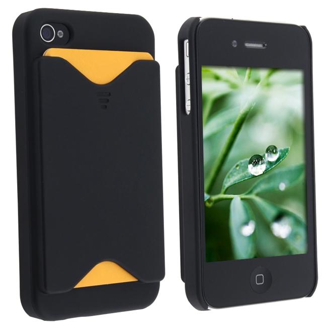 Black Slim Case with Business Card Holder for Apple iPhone 4 Today $2