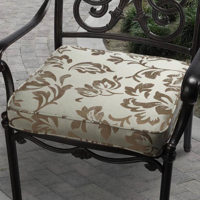 Clara 20-inch Outdoor Green/ Brown Stripe Cushion with Sunbrella