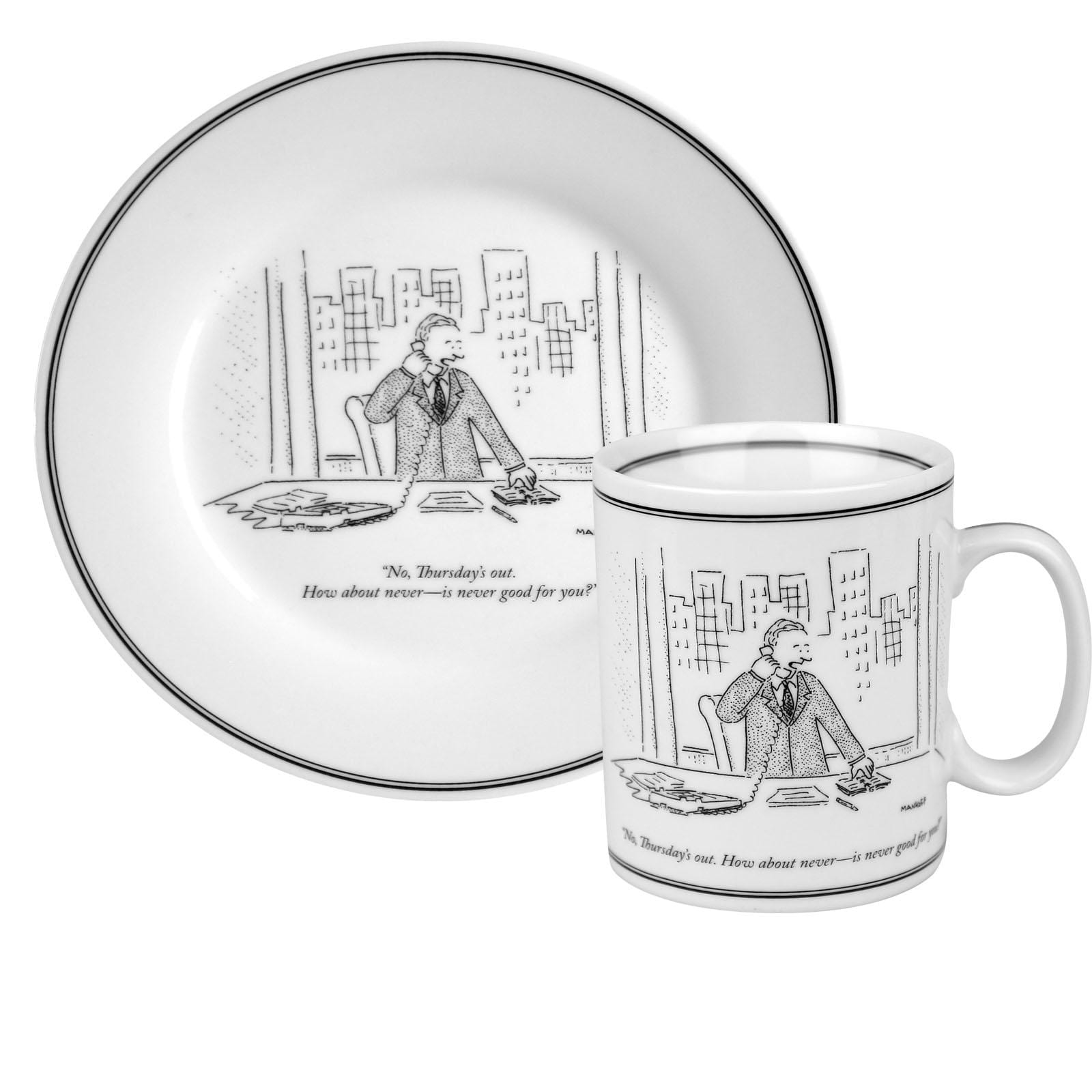   Yorker Collection Thursday is Out Mug and Plate Set  