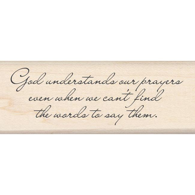 Inkadinkado God Understands Our Prayers Mounted Rubber Stamp Inkadinkado Wood Stamps