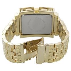 Geneva Platinum Mens Rhinestone Link Watch  