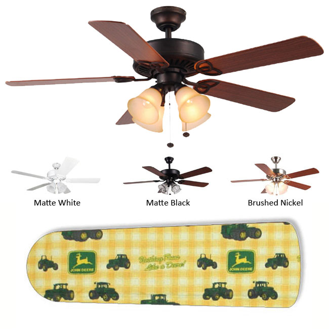 New Image Concepts 4 Lamp John Deere Ceiling Fan  