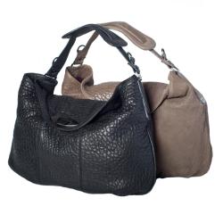 David & Scotti Large Pebble Leather Hobo Bag  