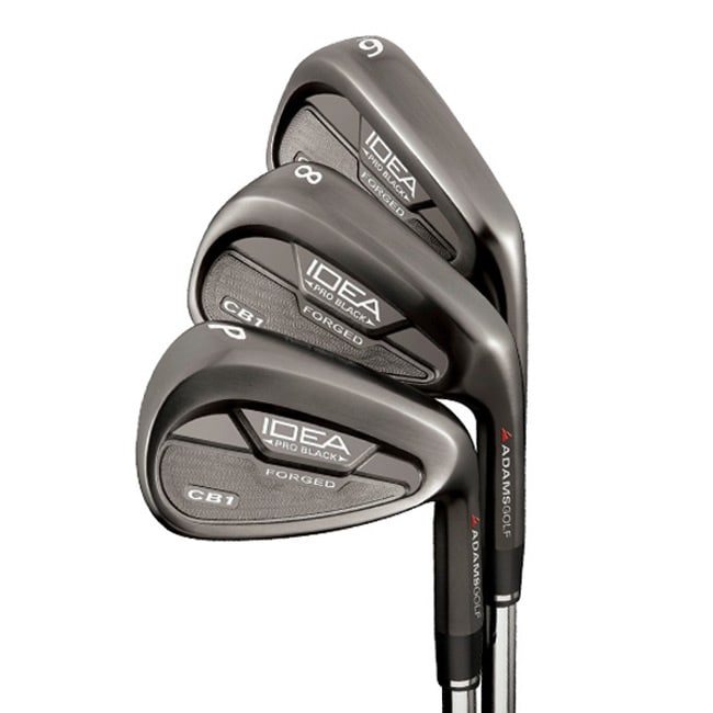 Adams Mens Idea Pro Black CB1 Forged 4 PW/ GW Iron Set   