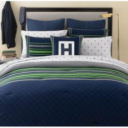 Shop Tommy Hilfiger Rugby Navy Twin Size Comforter Set Free