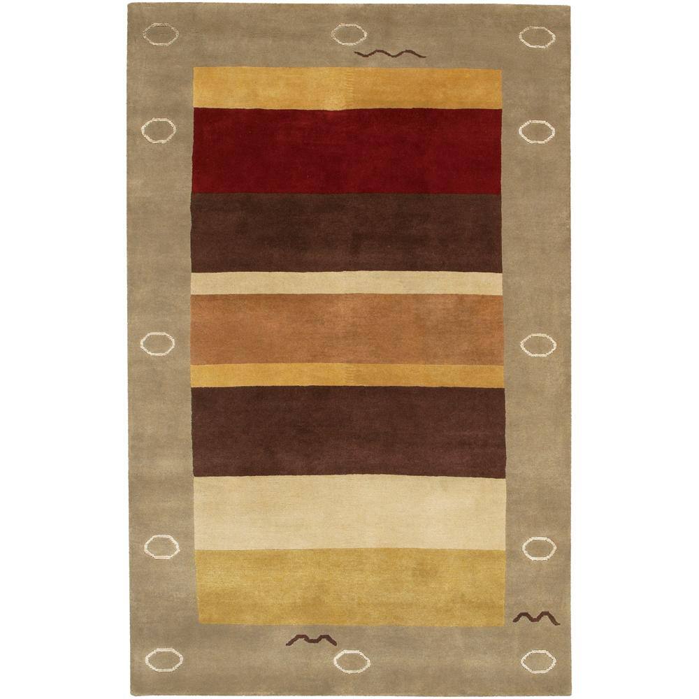 Hand-knotted Mandara New Zealand Wool Rug (4' x 6')