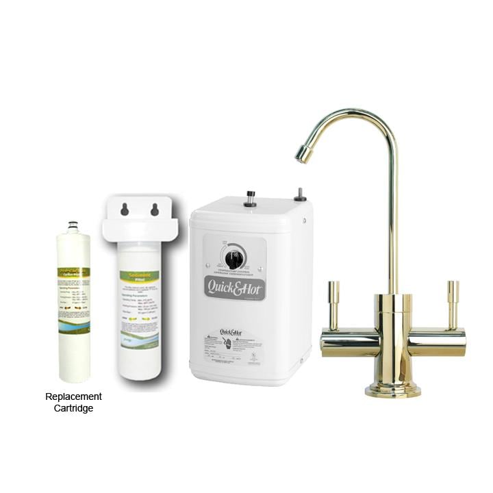 Westbrass Brass Contemporary Hot/ Cold Water Dispenser Faucet with ... Westbrass Brass Contemporary Hot/ Cold Water Dispenser Faucet with ...