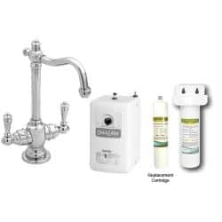Westbrass Chrome Victorian Hot Cold Water Dispenser Faucet With Under Counter Filter Kit Overstock 5960894