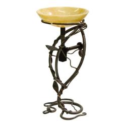 Dreamline Wrought Iron Stand With Honey Onyx Natural Stone Vessel Sink Overstock Com Shopping The Best Deals On Bathroom Vanities
