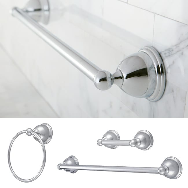 Shop Restoration Chrome 3piece Bath Accessory Set Free Shipping Today 5967168