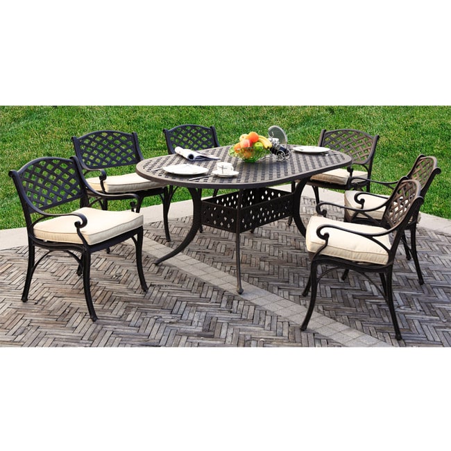 Cast Aluminum 7 piece Dining Set  ™ Shopping   Big