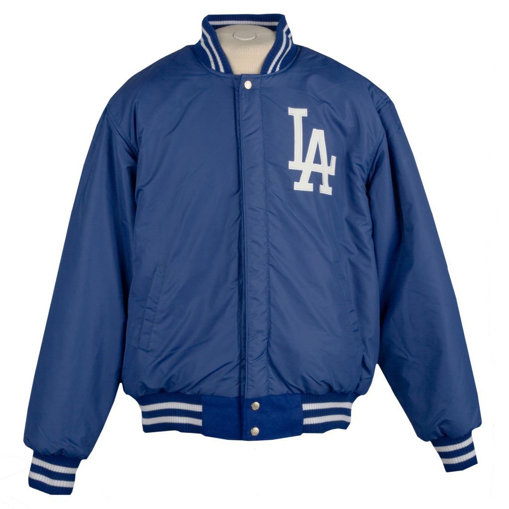 JH Designs Men's Los Angeles Dodgers Reversible Wool Varsity Jacket ...