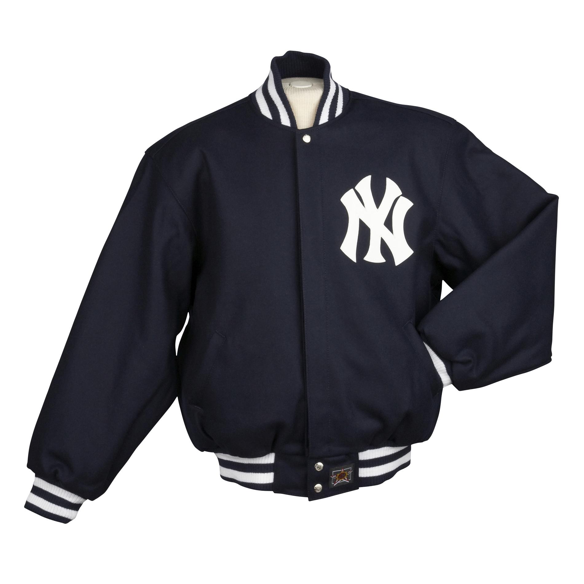 JH Designs Men&amp;#39;s New York Yankees Domestic Wool Jacket - Free Shipping ...