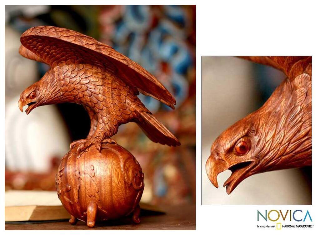 Suar Wood 'Ambition' Sculpture (Indonesia)