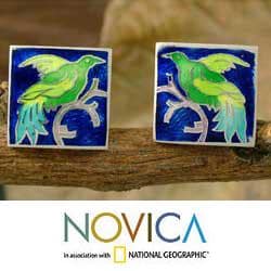 Sterling Silver Verdant Singer Cufflinks (India)  