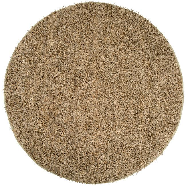 Hand woven Bainbridge Natural Fiber Jute Shag Rug 6x6round