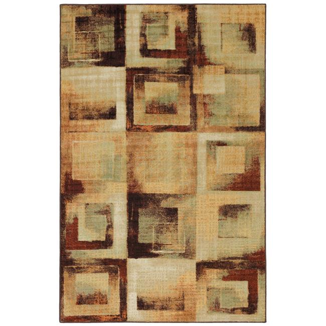 Brown Abstract Rug (5 x 8)  