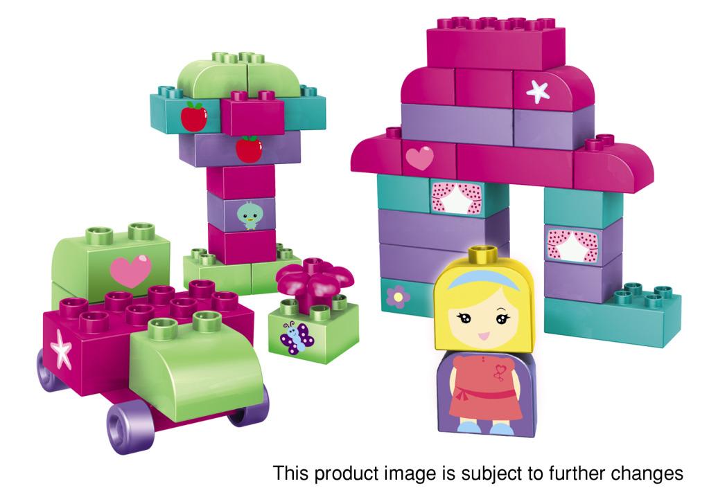 Mega Bloks 40 piece Pink Tub Toy Set