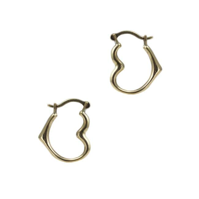 10k Yellow Gold Heart shaped Hoop Earrings Today $43.49 4.0 (1