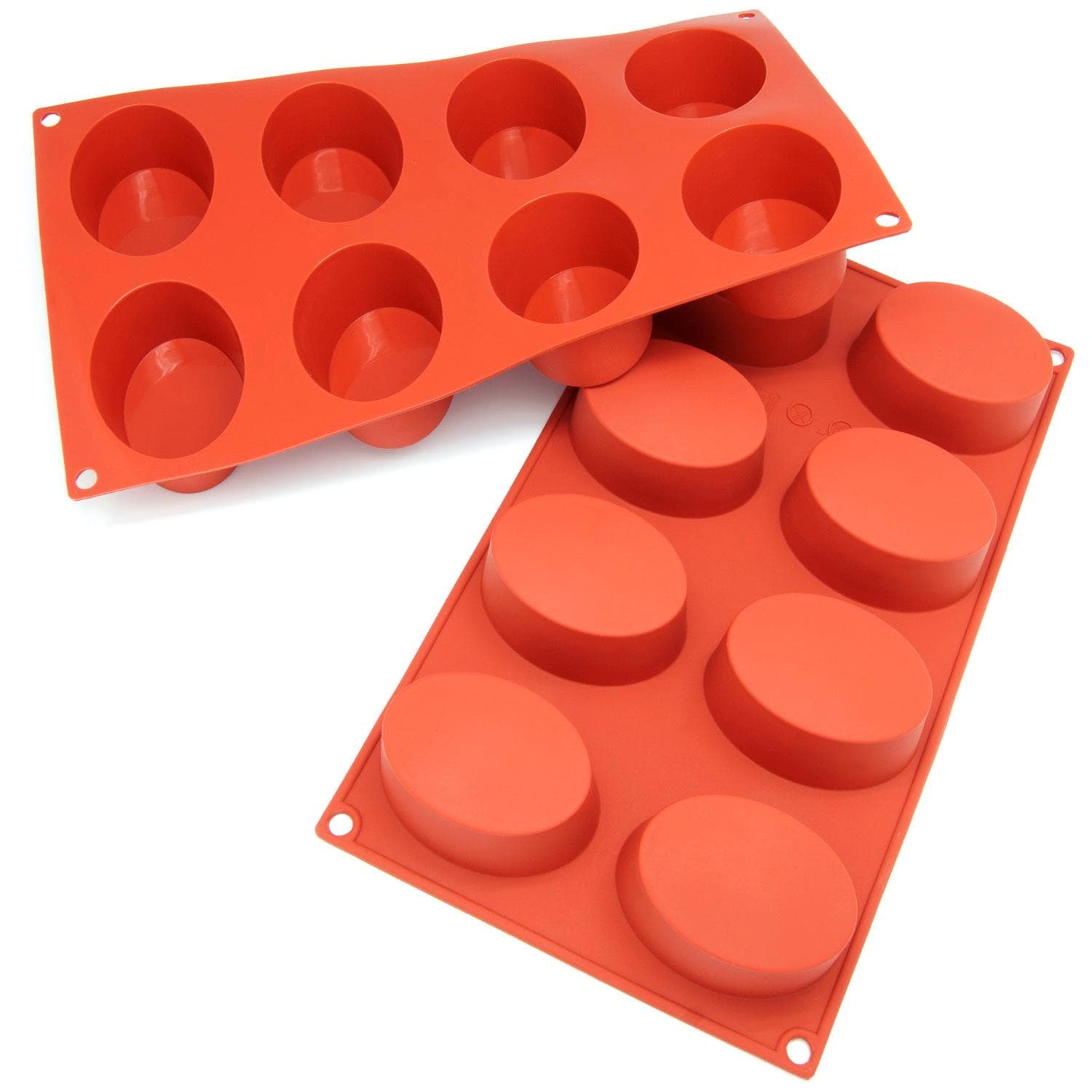 2 Pack Silicone Soap Molds, 6 Cavities Silicone Baking Mold Cake Pan