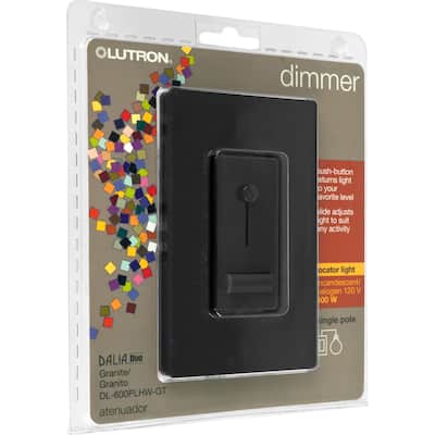 Lutron Dalia Duo Dimmer Granite 600W Single-Pole