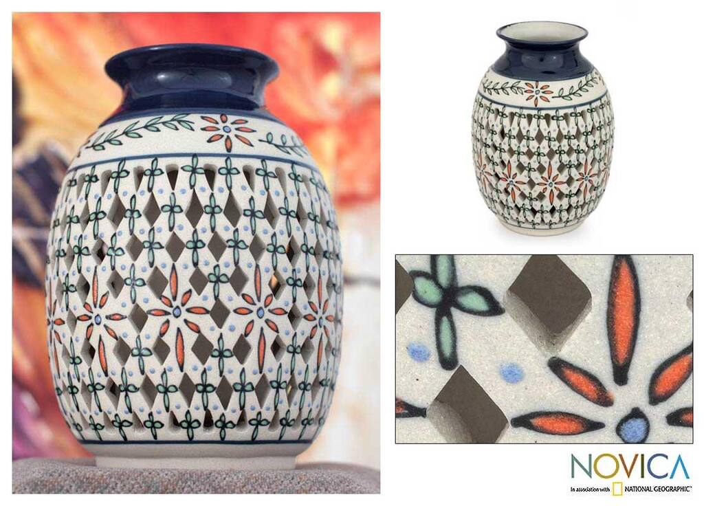 Ceramic 'Golden Constellation' Vase (Mexico)