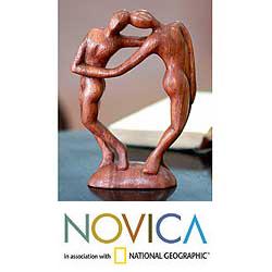 Handmade Suar Wood Couple In Love Sculpture Indonesia On Sale Overstock