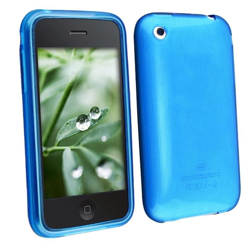 Clear Sky Blue TPU Rubber Case for Apple iPhone 3G/ 3GS Eforcity Cases & Holders