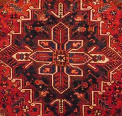 preview thumbnail 2 of 1, Persian Hand-knotted Red/ Blue Heriz Wool Rug (7'7 x 10'6)