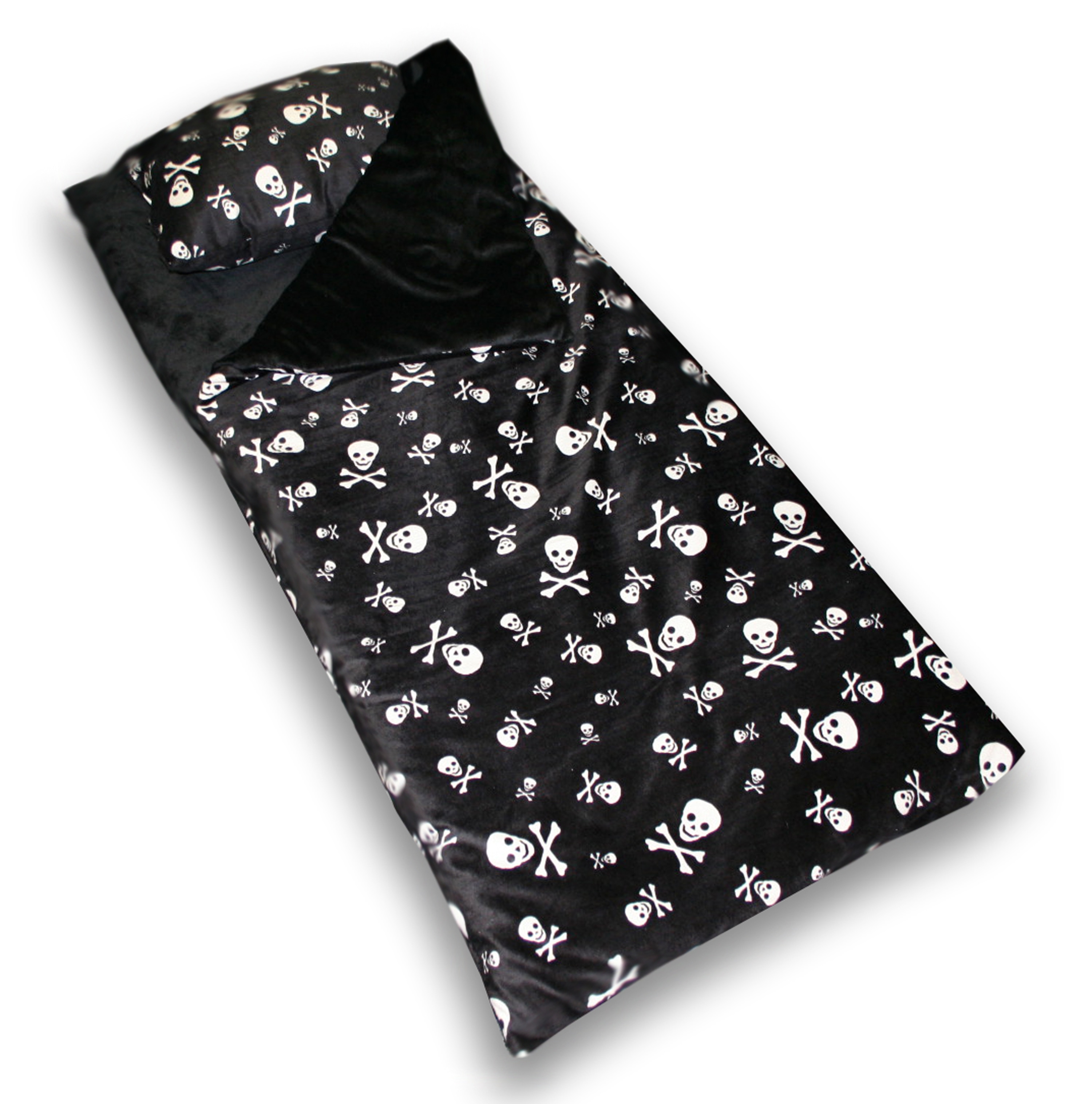 Skull and Crossbones Microplush Sleeping Bag