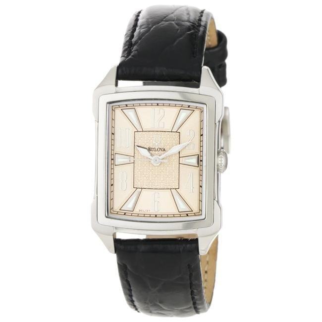 Bulova Womens Adventurer Vintage inspired Leather Strap Watch