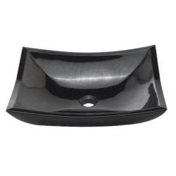 Shop DeNovo Black Pearl Stone Vessel Sink and Faucet Combo ...