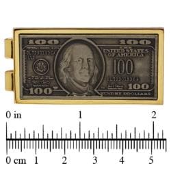 Goldtone 100 dollar Bill Money Clip