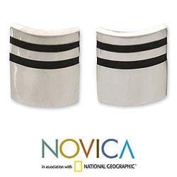 Sterling Silver 'Truly' Cufflinks (Indonesia) Novica Men's Jewelry