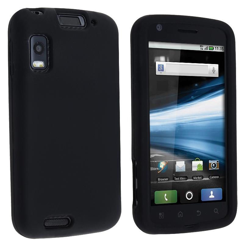 Black Silicone Case for Motorola MB860 Atrix 4G  