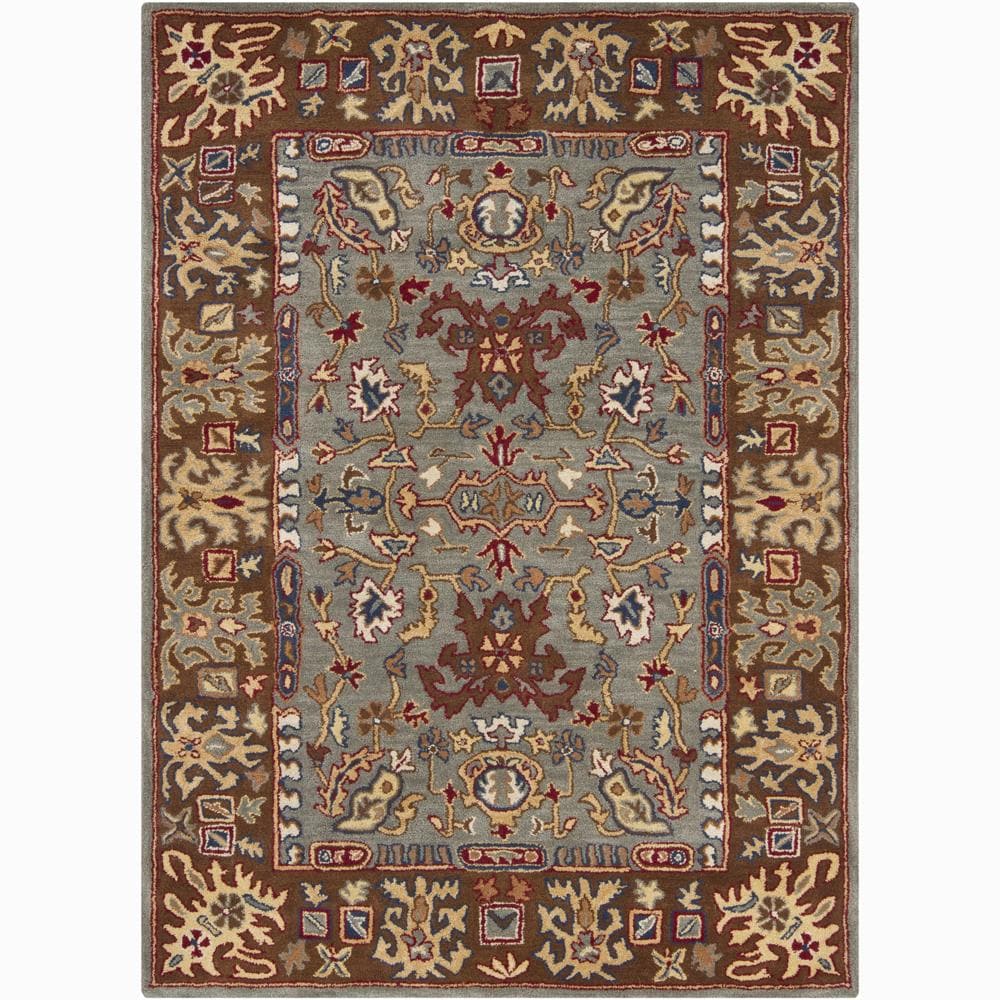 Mandara Hand tufted Oriental Grey Wool Rug (7 X 10)