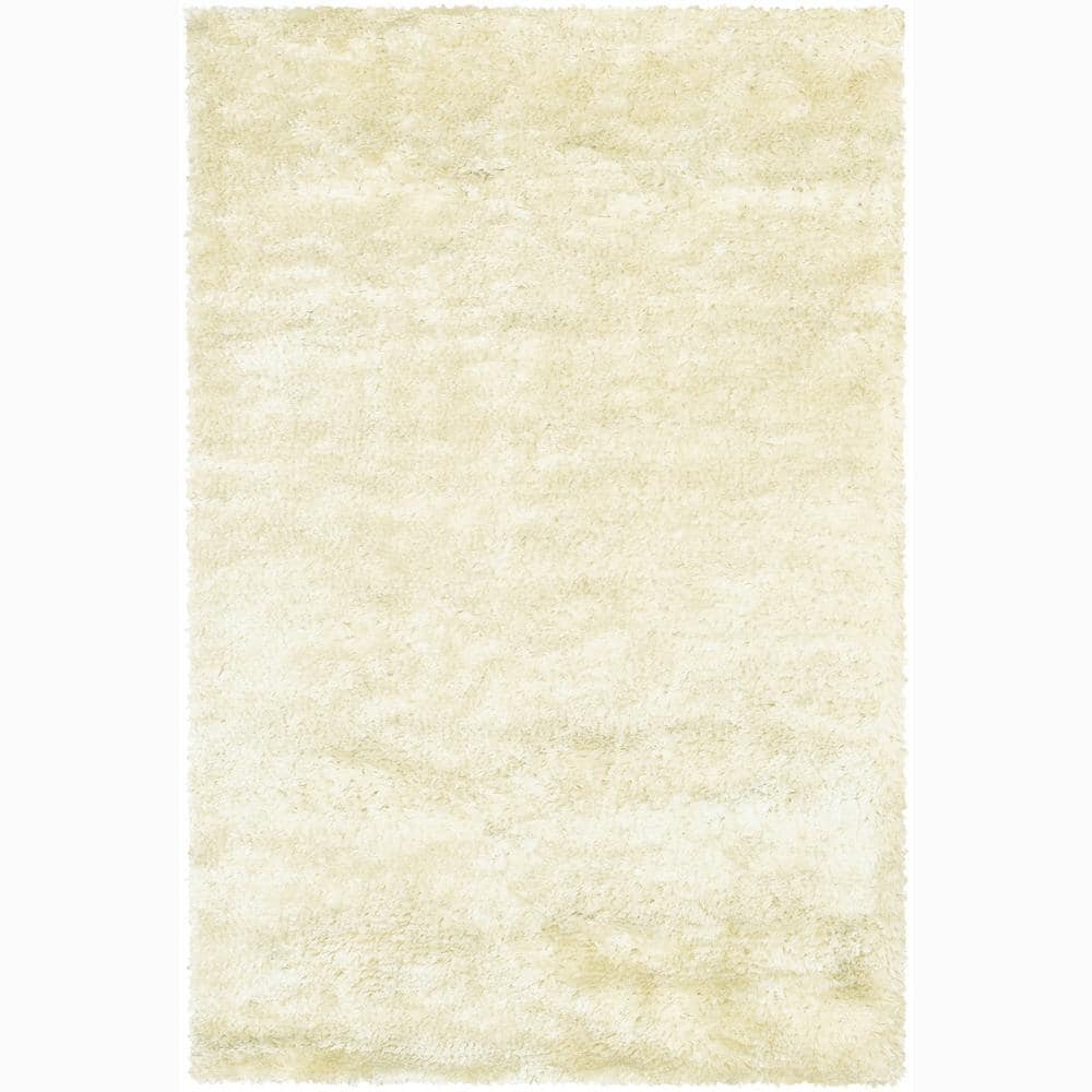 Hand-woven Mandara Art Silk Shag Rug (2'6x6')
