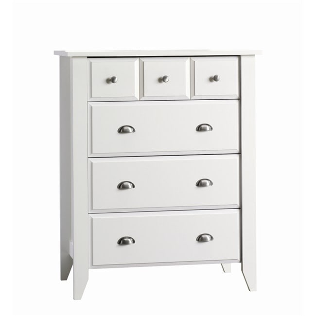   Creek Ready to Assemble Matte White Four drawer Chest  
