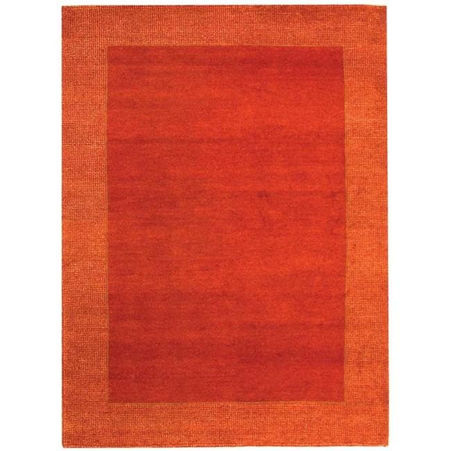 Hand knotted Gabeh Passage Rust Wool Rug (5' x 8') Safavieh 5x8   6x9 Rugs