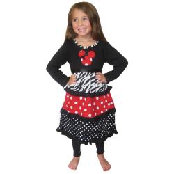Ann Loren Girls Minnie Mouse Dress Set