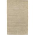 Hand-knotted Solid Beige Causal Pueblo Wool Area Rug - 8' x 11'