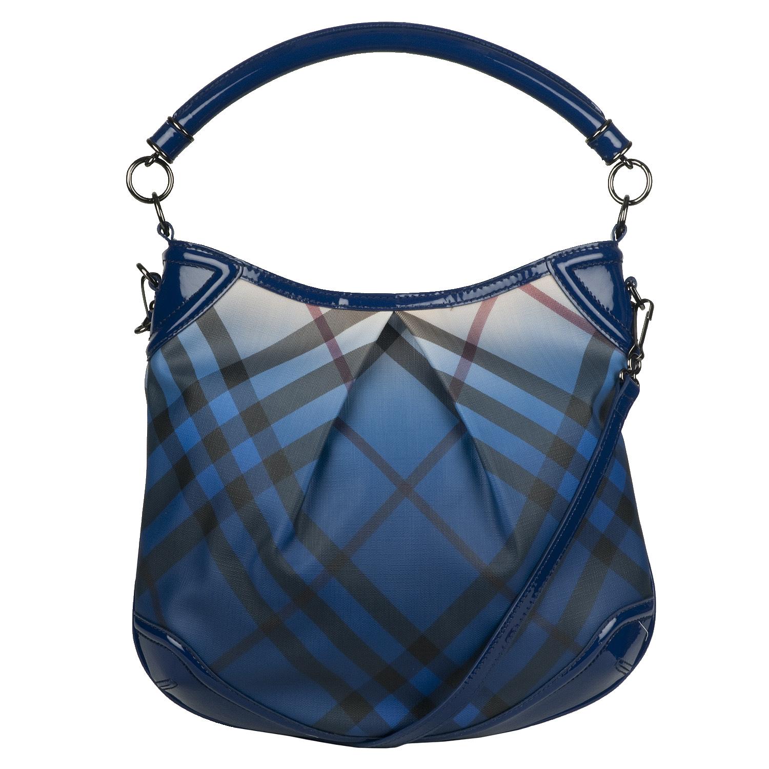 blue burberry purse