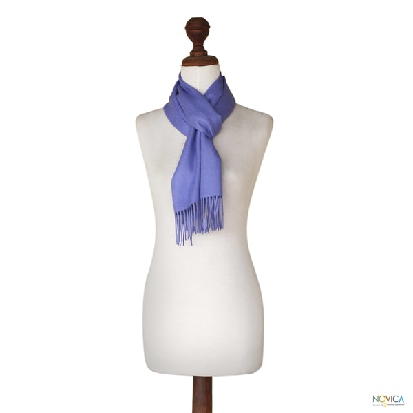 Alpaca 'Lily Valley' Scarf (Peru) Novica Scarves & Wraps