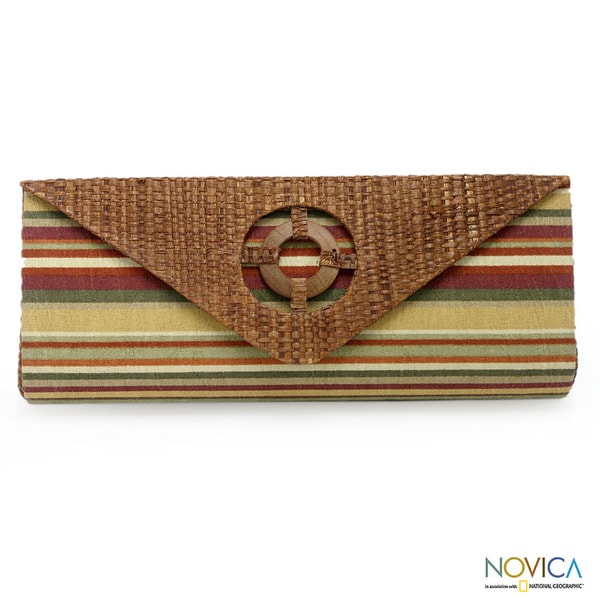 Buriti Palm Brazilian Sunset Medium Clutch Handbag (Brazil)